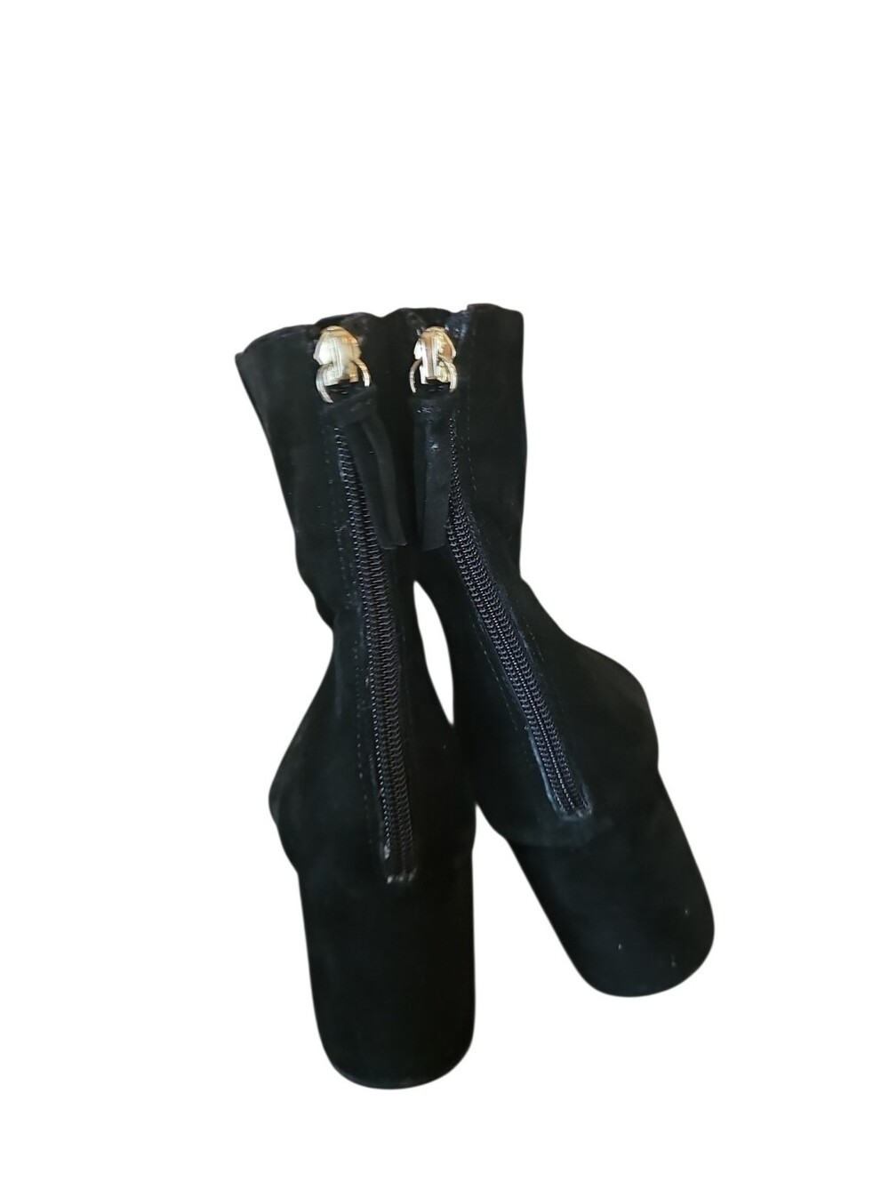 J. Crew Sadie ankle boots in suede Black Sz 9.5 Back Zipper - Picture 4 of 7